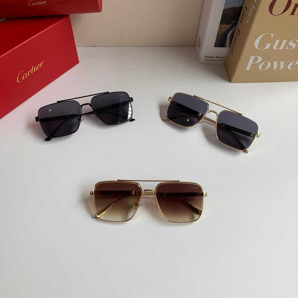 Cartier Metal Fashion Silver Lens Sunglasses for Men & Women - 132533 - detail image 10