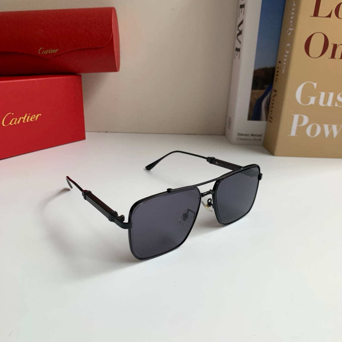 Cartier Metal Fashion Silver Lens Sunglasses for Men & Women - 132531