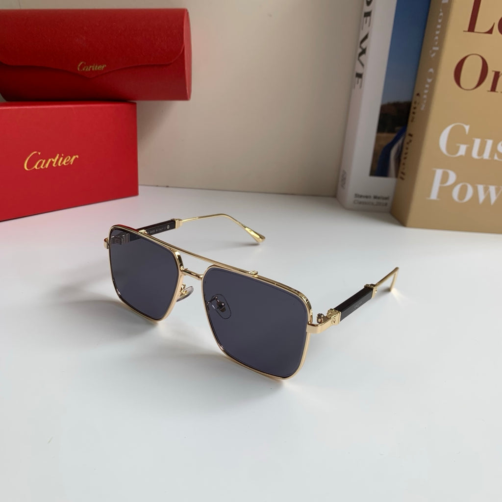 Cartier Metal Fashion Silver Lens Sunglasses for Men & Women - 132533 - detail image 2