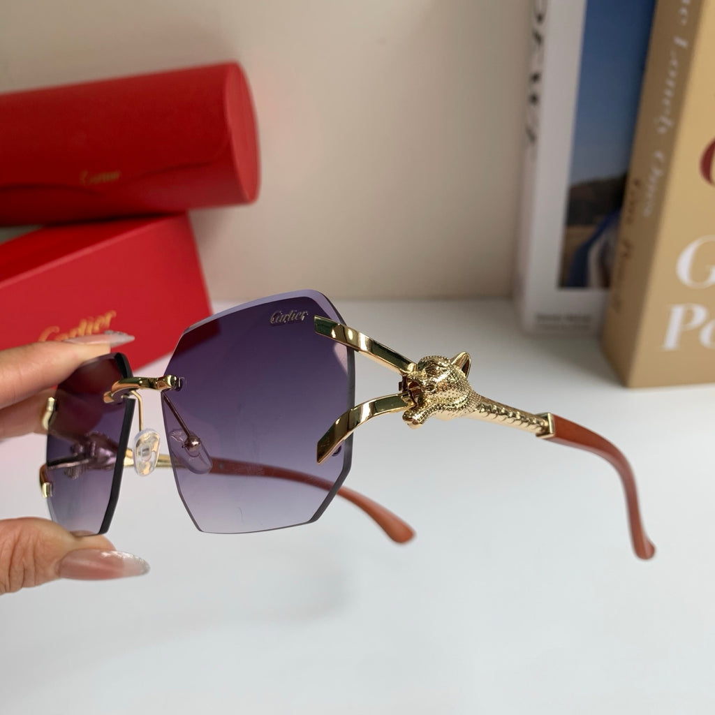 Cartier Metal Fashion Silver Lens Sunglasses for Men & Women - 132551 - detail image 8