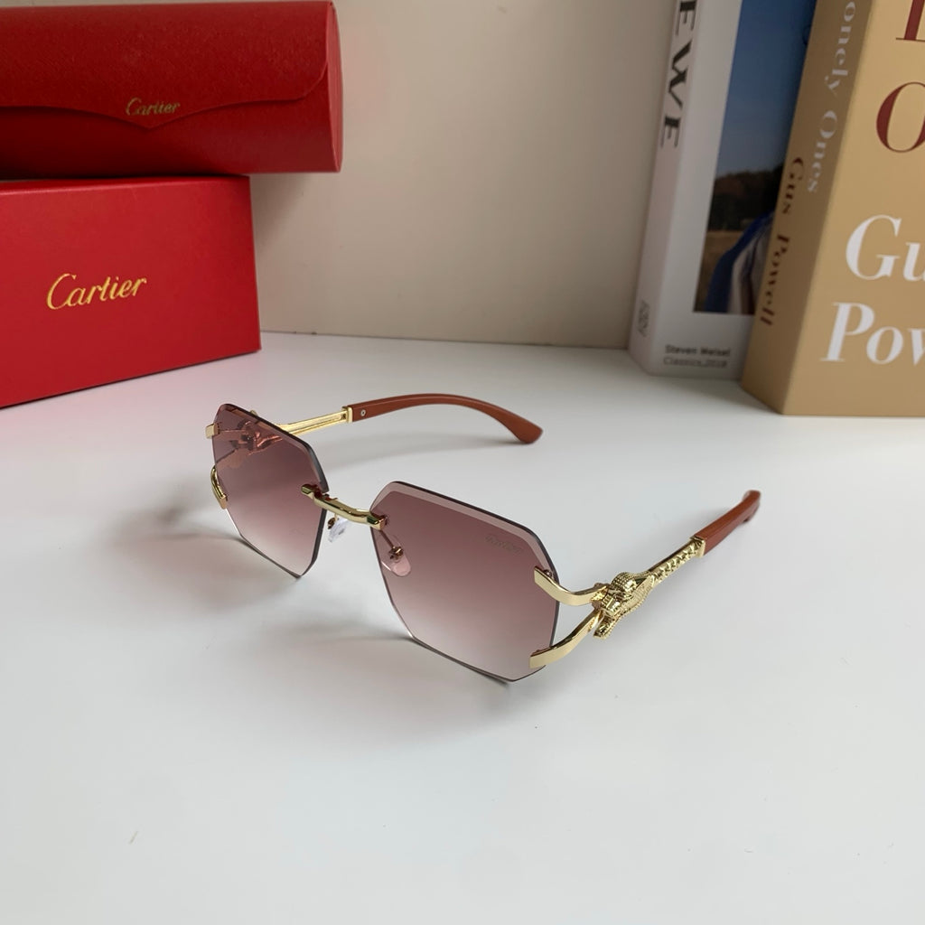 Cartier Metal Fashion Silver Lens Sunglasses for Men & Women - 382764 - detail image 2