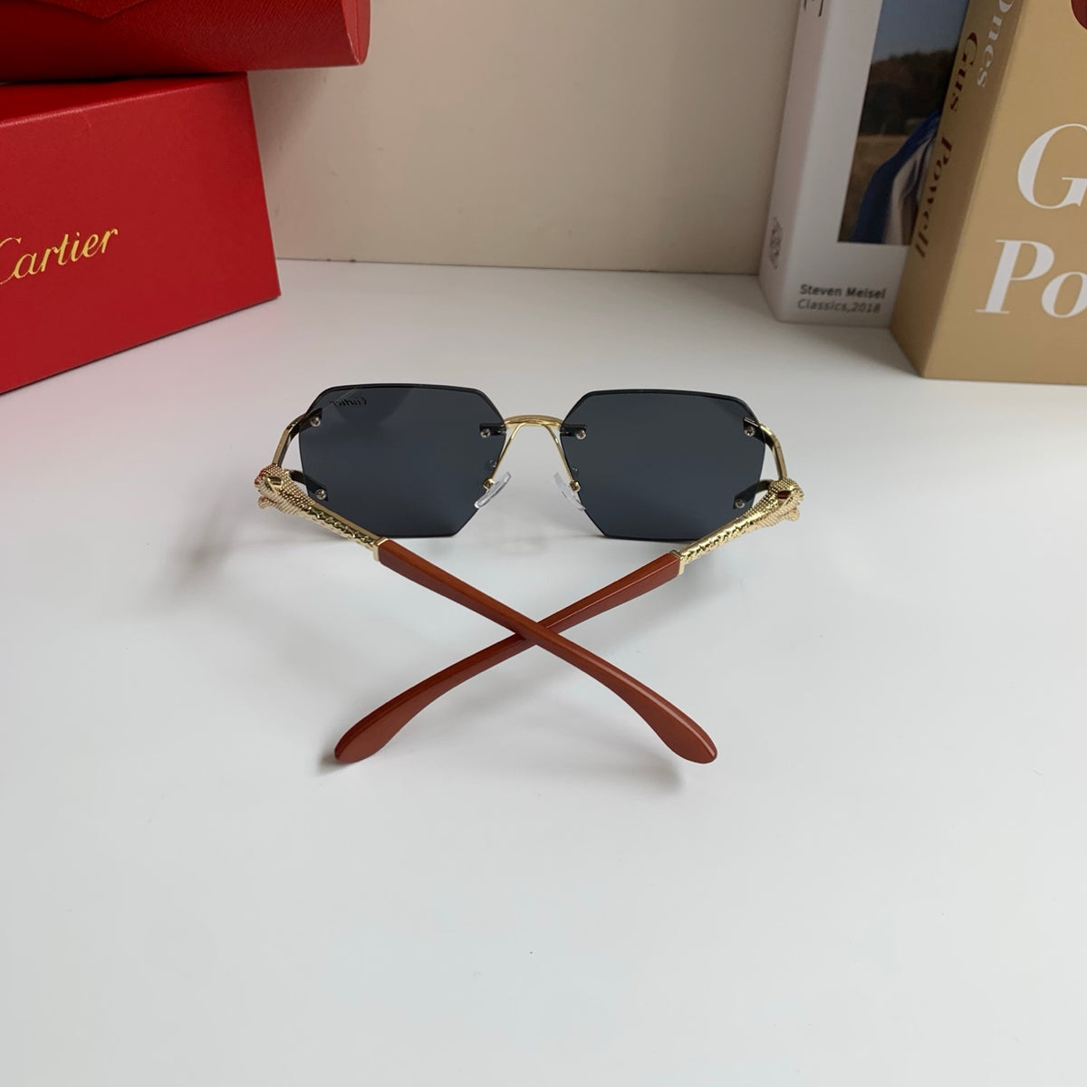 Cartier Metal Fashion Silver Lens Sunglasses for Men & Women - 132554 - detail image 6