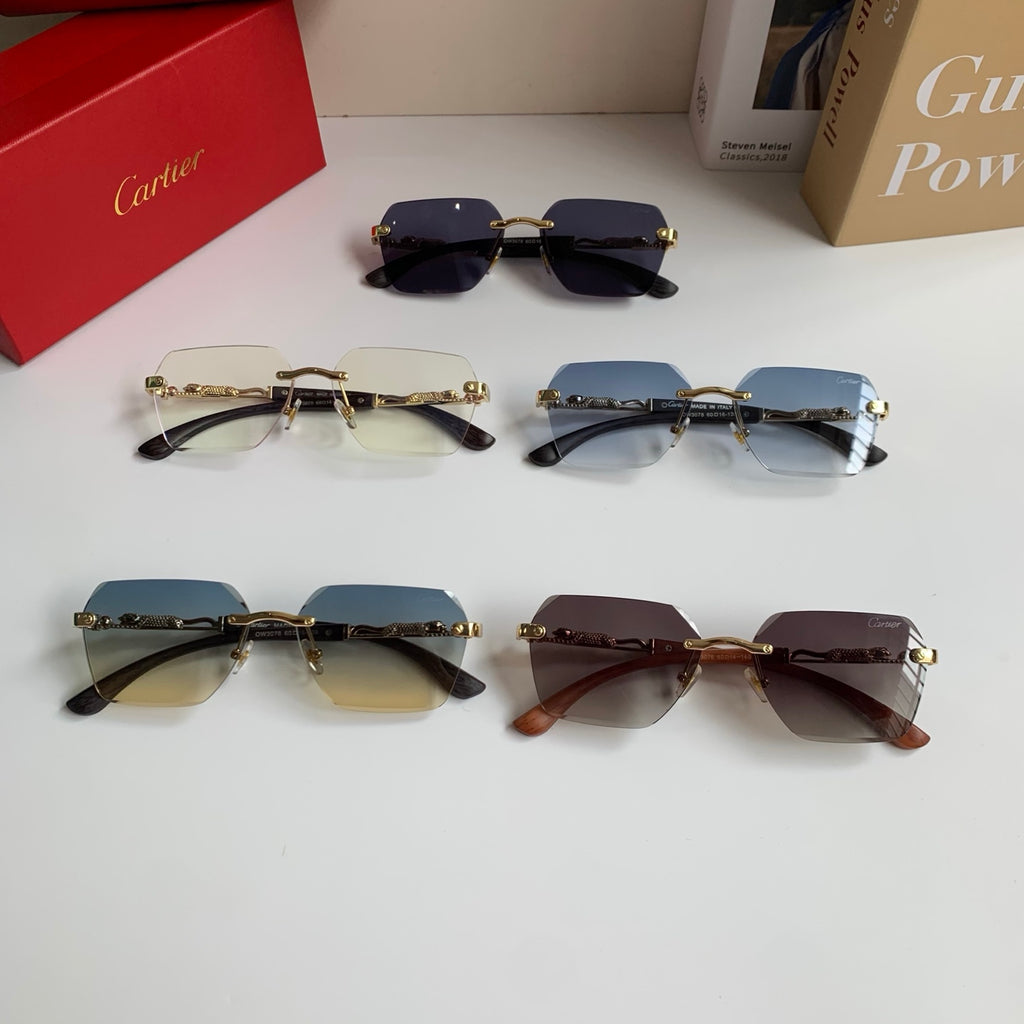 Cartier Lightweight Rimless Silver Lens Sunglasses for Men & Women - 487345 - detail image 10
