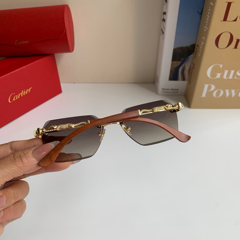 Cartier Lightweight Rimless Silver Lens Sunglasses for Men & Women - 399025 - detail image 6