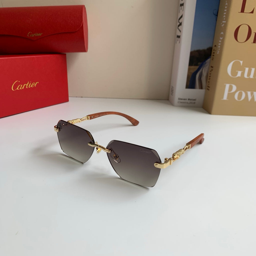 Cartier Lightweight Rimless Silver Lens Sunglasses for Men & Women - 399025 - detail image 2