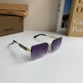 Burberry Metal Square Silver Lens Sunglasses for Men & Women - 487453