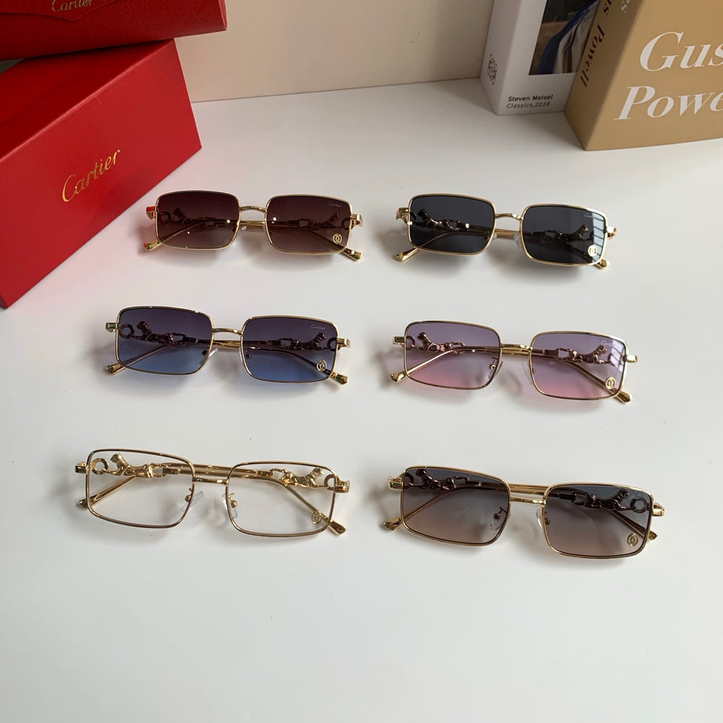 Cartier Metal Square Silver Lens Sunglasses for Men & Women - 158499 - detail image 10