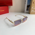 Cartier Metal Square Silver Lens Sunglasses for Men & Women - 415825