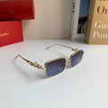Cartier Metal Square Silver Lens Sunglasses for Men & Women - 158499