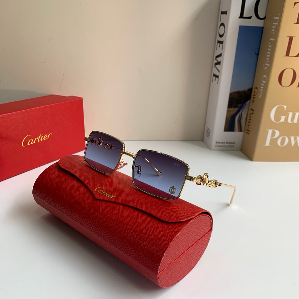 Cartier Metal Square Silver Lens Sunglasses for Men & Women - 158499 - detail image 5
