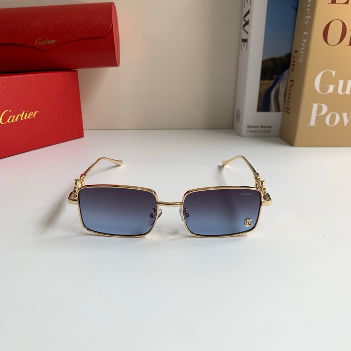 Cartier Metal Square Silver Lens Sunglasses for Men & Women - 158499 - detail image 3