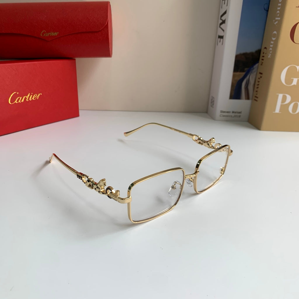 Cartier Metal Square Silver Lens Sunglasses for Men & Women - 415828