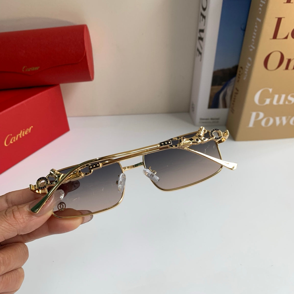 Cartier Metal Square Silver Lens Sunglasses for Men & Women - 415829 - detail image 6