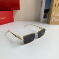 Cartier Metal Square Silver Lens Sunglasses for Men & Women - 415830