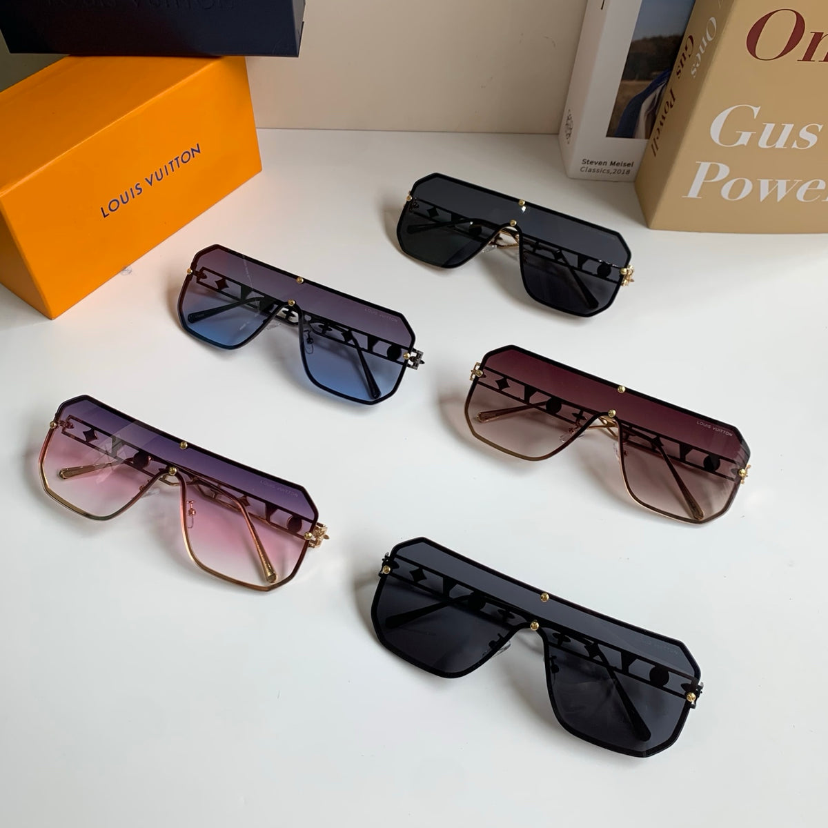 Louis Vuitton Square Red Lens Sunglasses for Men & Women - 464757 - detail image 9
