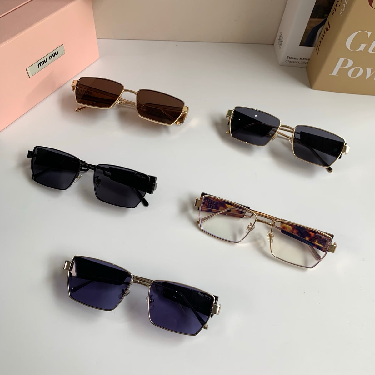 Miu Miu Metal Square Silver Lens Sunglasses for Men & Women - 383000 - detail image 9