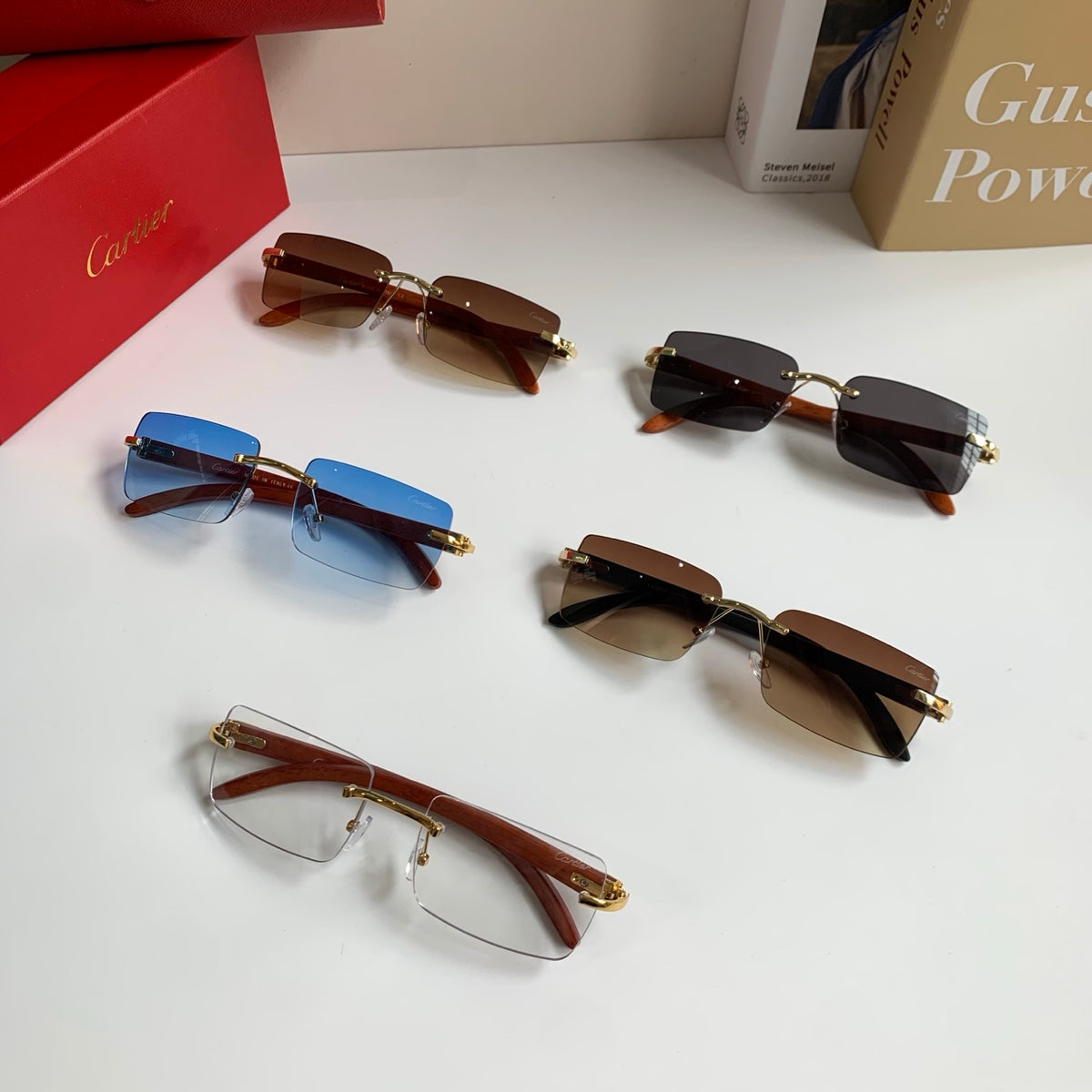 Cartier Fashion Blue Lens Sunglasses for Men & Women - 398974 - detail image 9