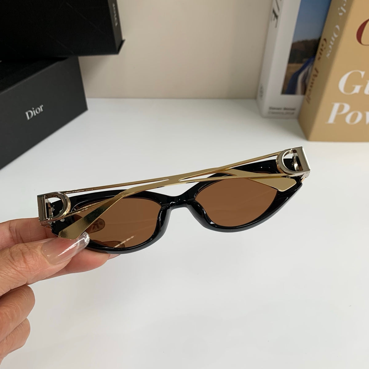 Dior Cat-Eye Black Lens Sunglasses for Men & Women - 398759 - detail image 6