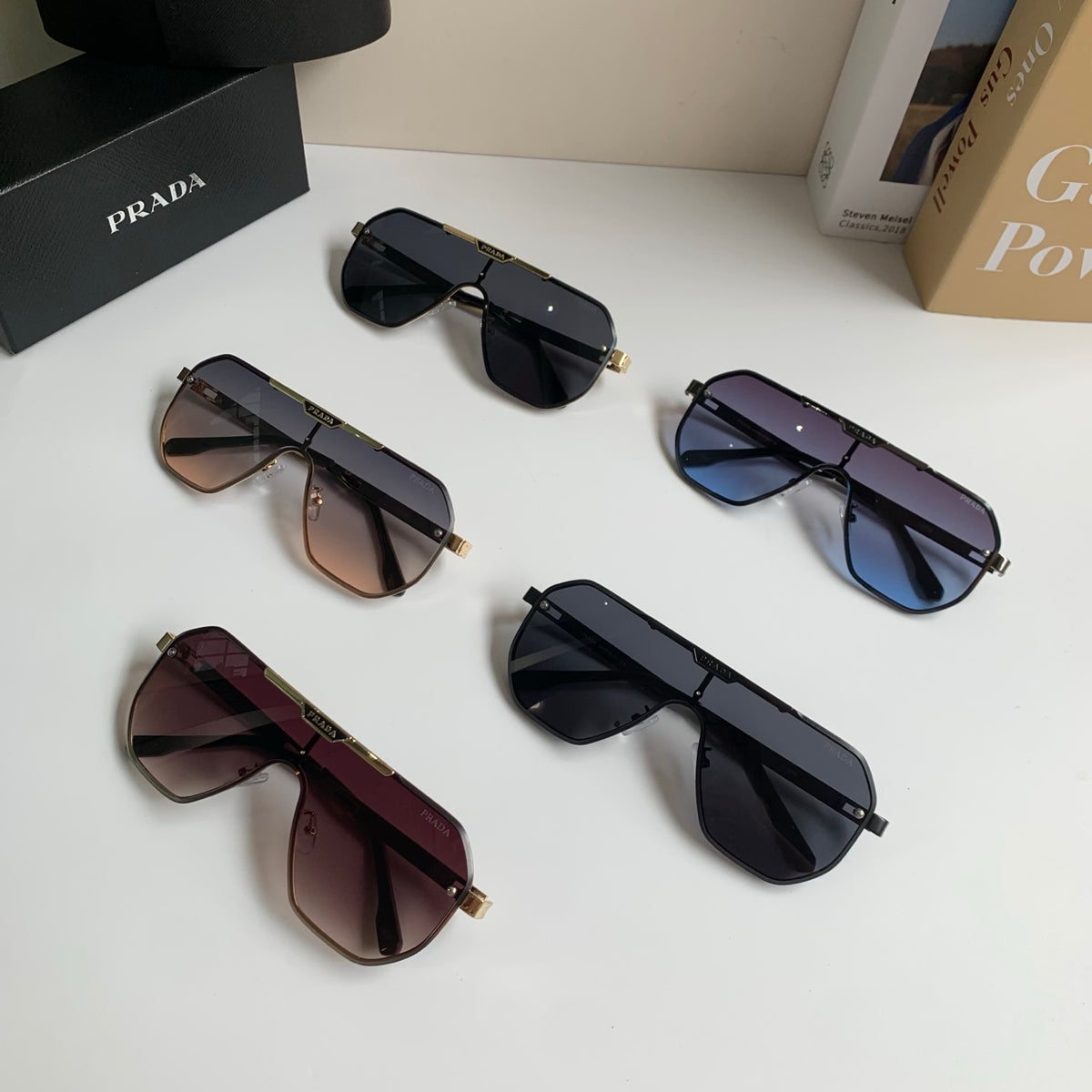 Prada Oversized Silver Lens Sunglasses for Men & Women - 487035 - detail image 9