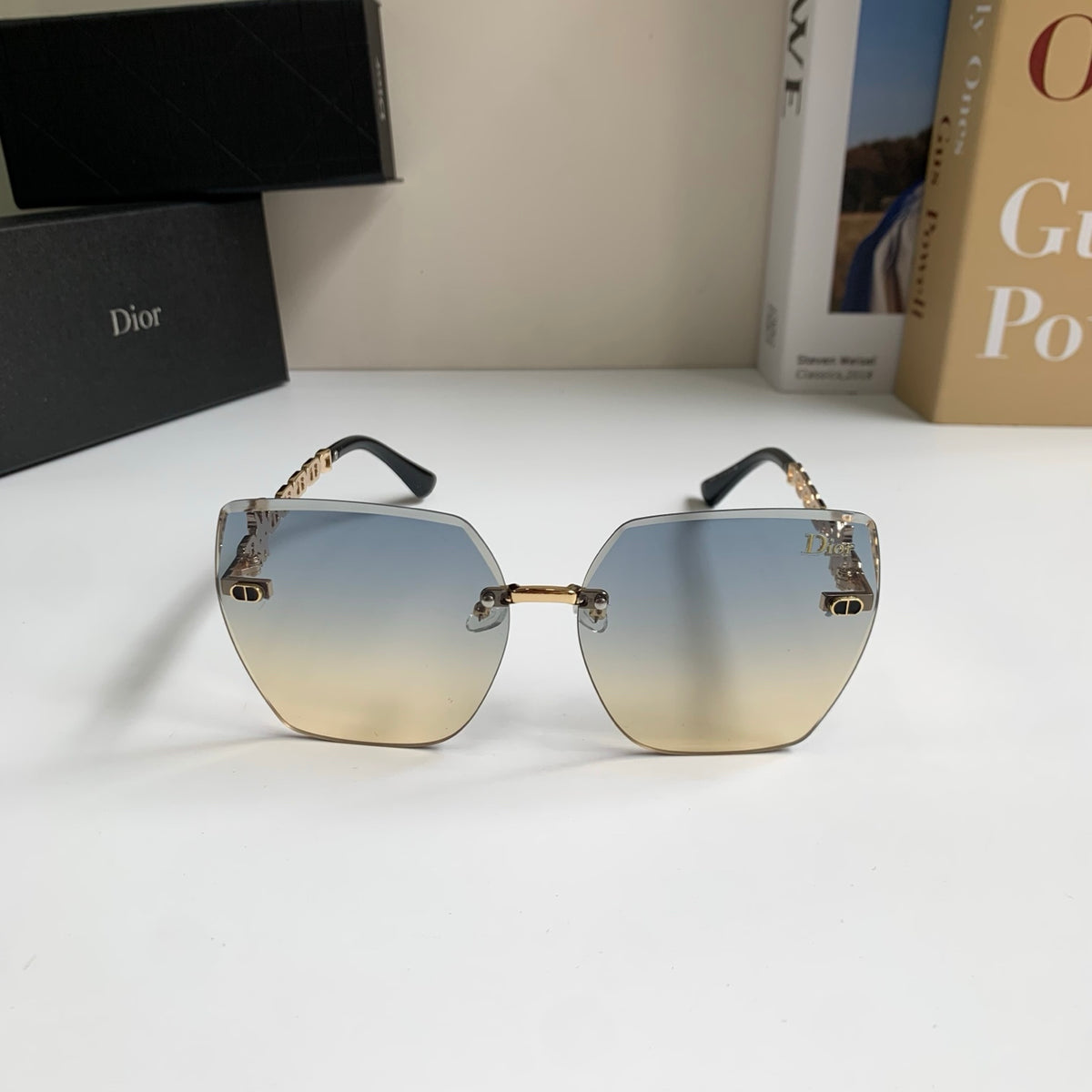 Dior Polarized Square Silver Lens Sunglasses for Men & Women - 415490 - detail image 3