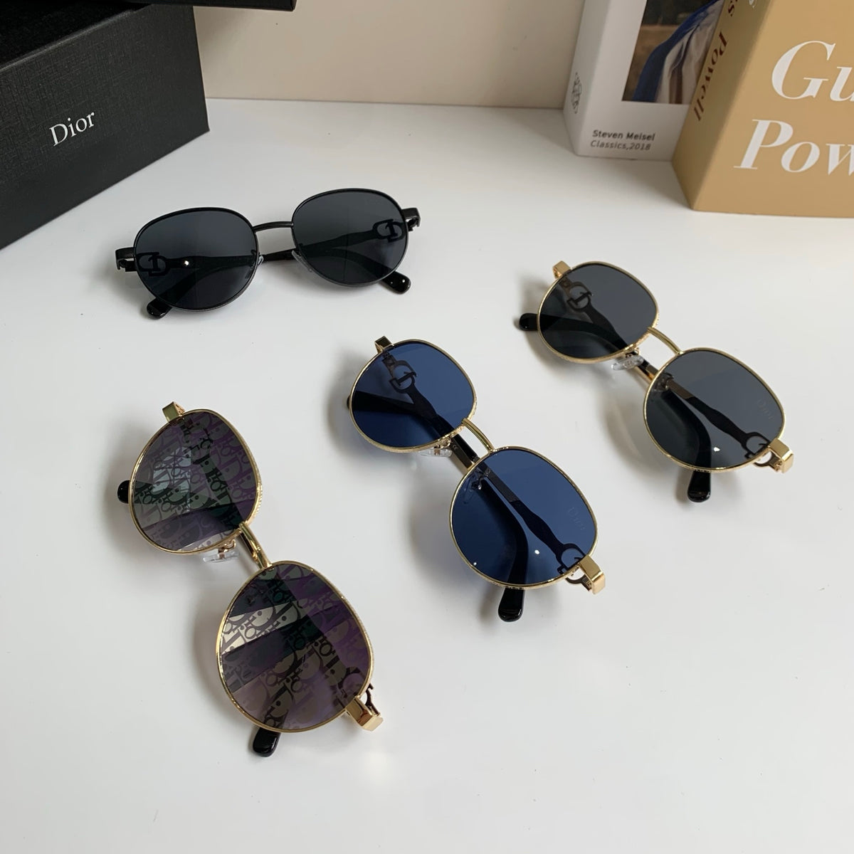 Dior Polarized Metal Fashion Silver Lens Sunglasses for Men & Women - 415396 - detail image 9