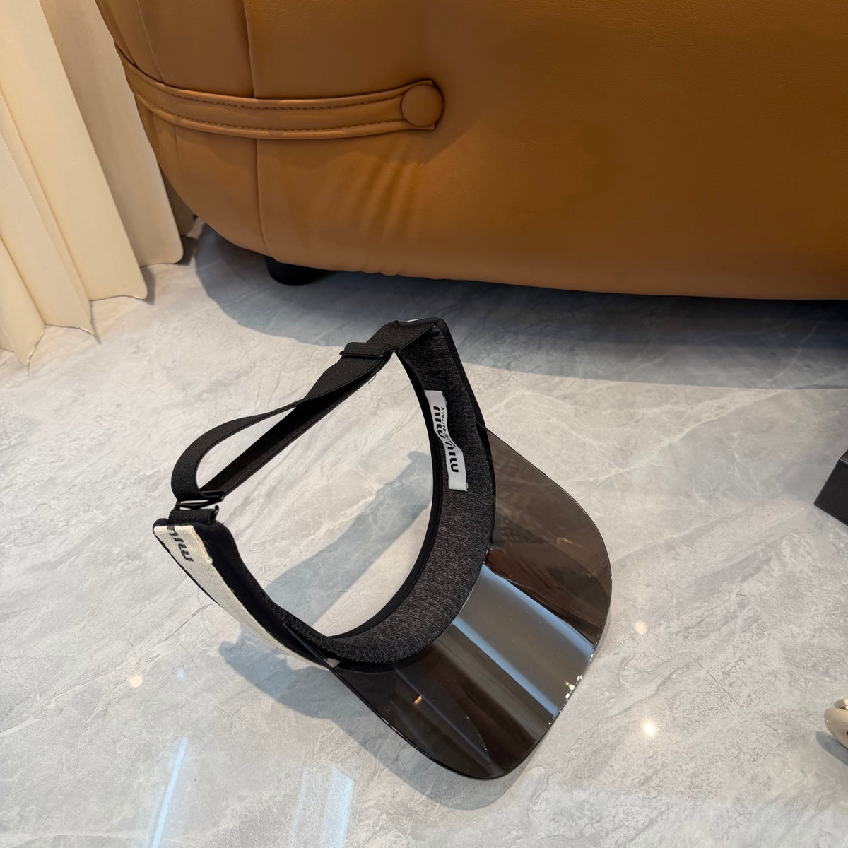 Miu Miu Blue-Light Fashion Silver Sun Visor for Men & Women - 358693 - detail image 3