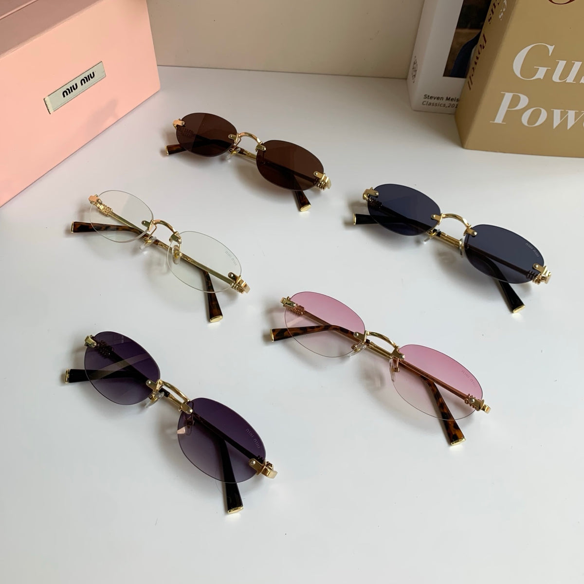 Miu Miu Round Silver Lens Sunglasses for Men & Women - 432589 - detail image 9