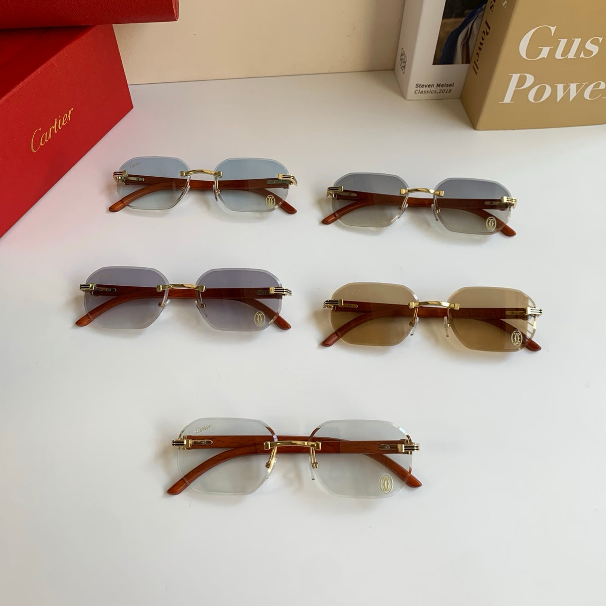 Cartier Square Silver Lens Sunglasses for Men & Women - 372302 - detail image 9