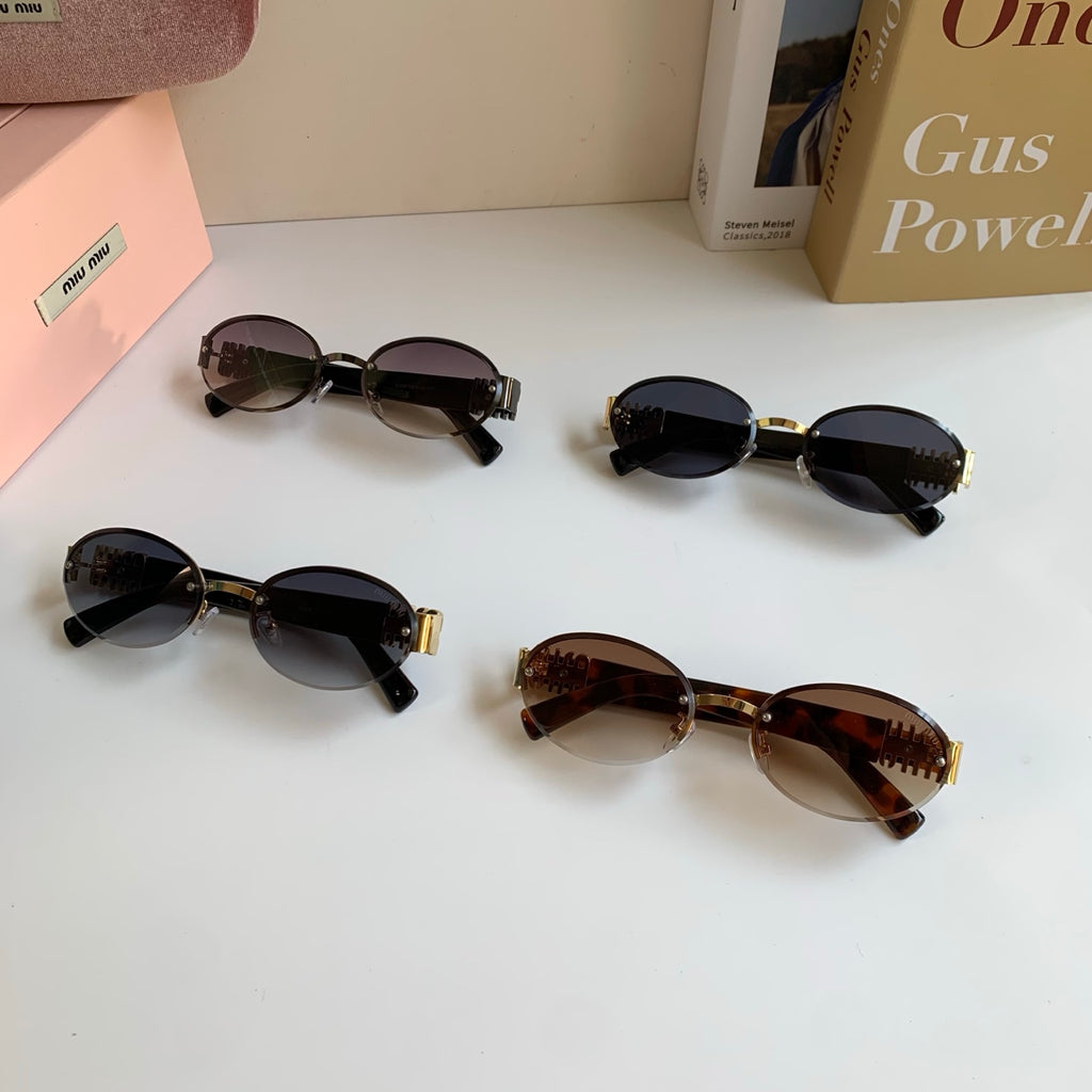 Miu Miu Round Silver Lens Sunglasses for Men & Women - 372426 - detail image 10