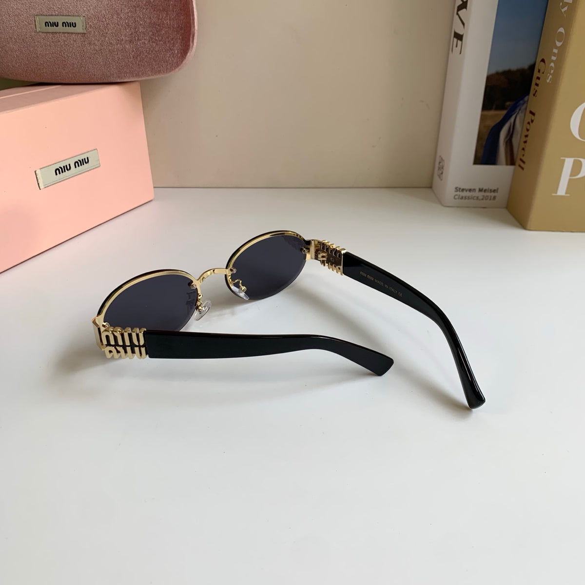 Miu Miu Round Silver Lens Sunglasses for Men & Women - 372426 - detail image 6