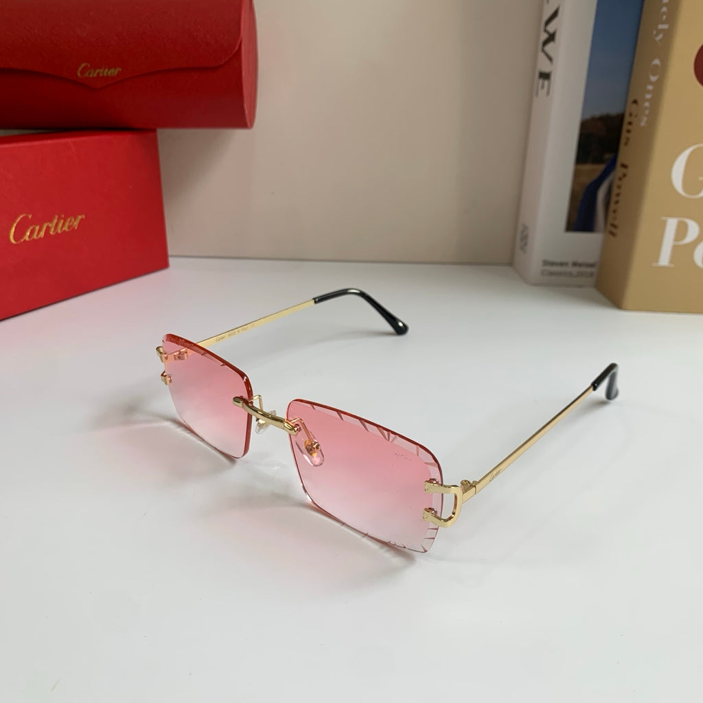 Cartier Metal Fashion Silver Lens Sunglasses for Men & Women - 382841 - detail image 2