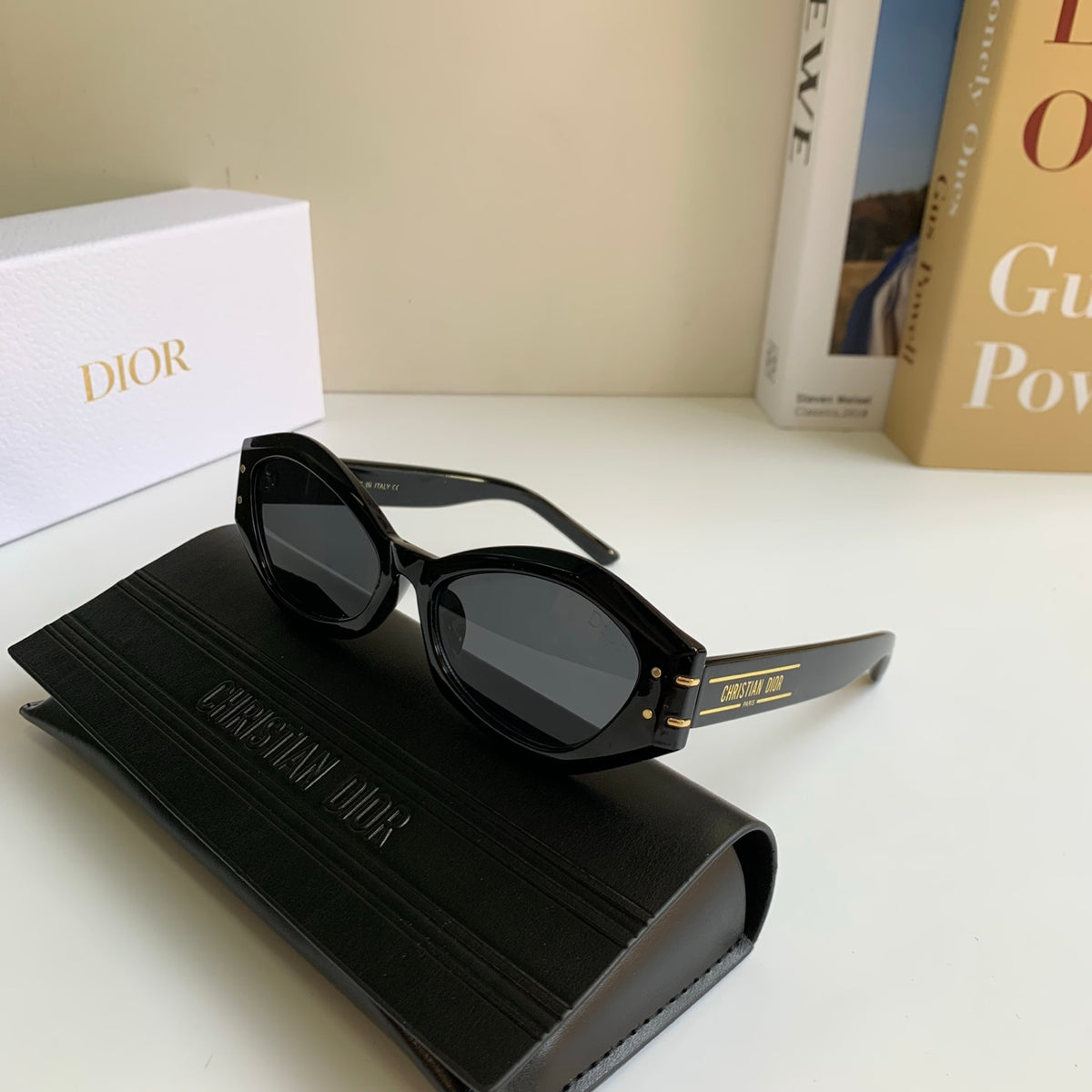 Dior Polarized Cat-Eye Black Lens Sunglasses for Men & Women - 465407 - detail image 5