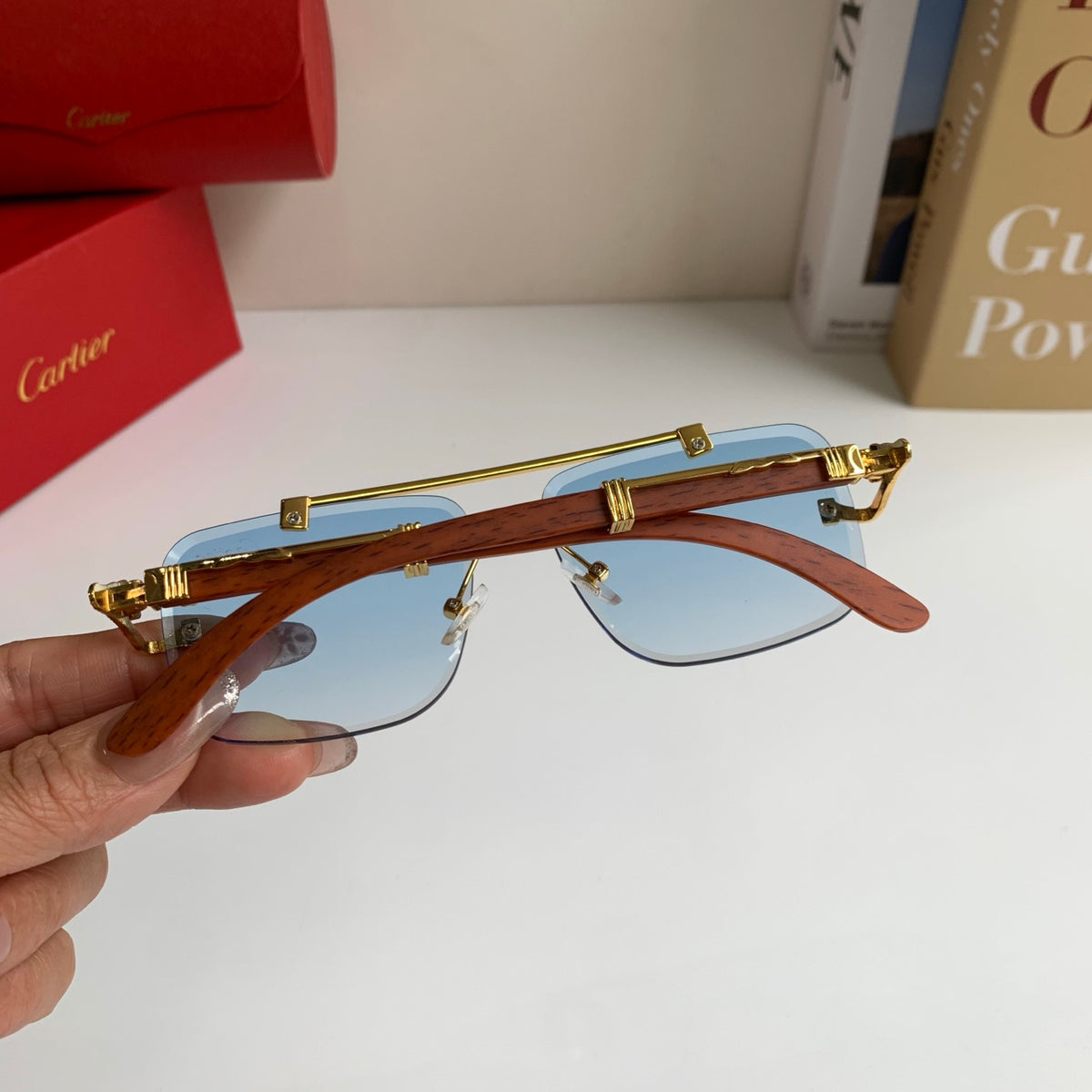 Cartier Fashion Blue Lens Sunglasses for Men & Women - 382759 - detail image 9