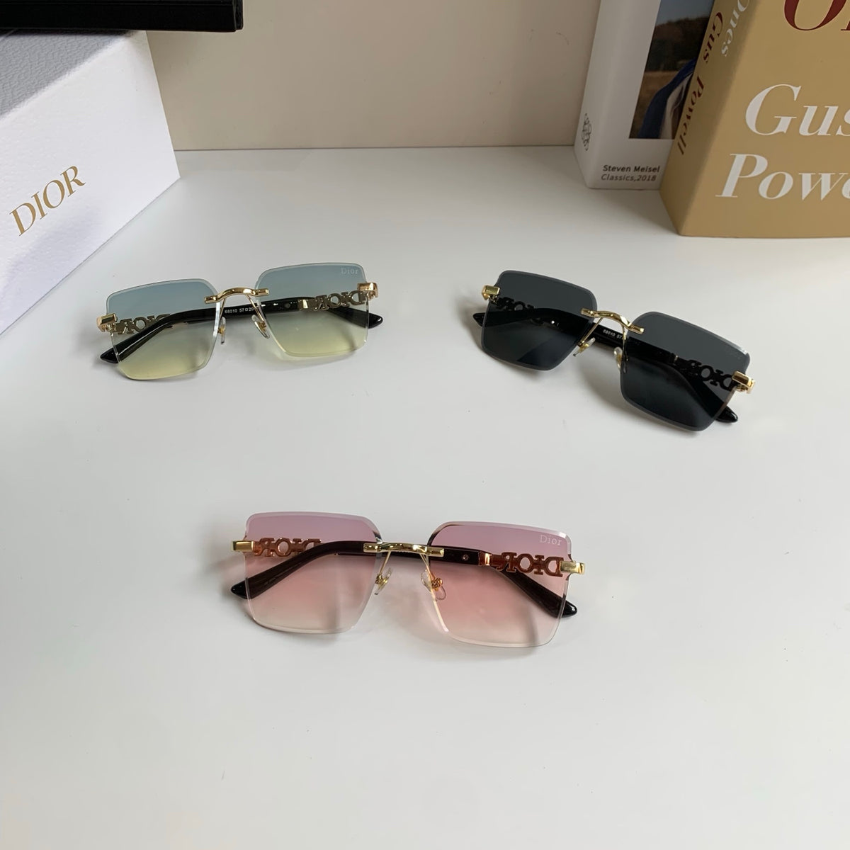 Dior Polarized Square Silver Lens Sunglasses for Men & Women - 415408 - detail image 9