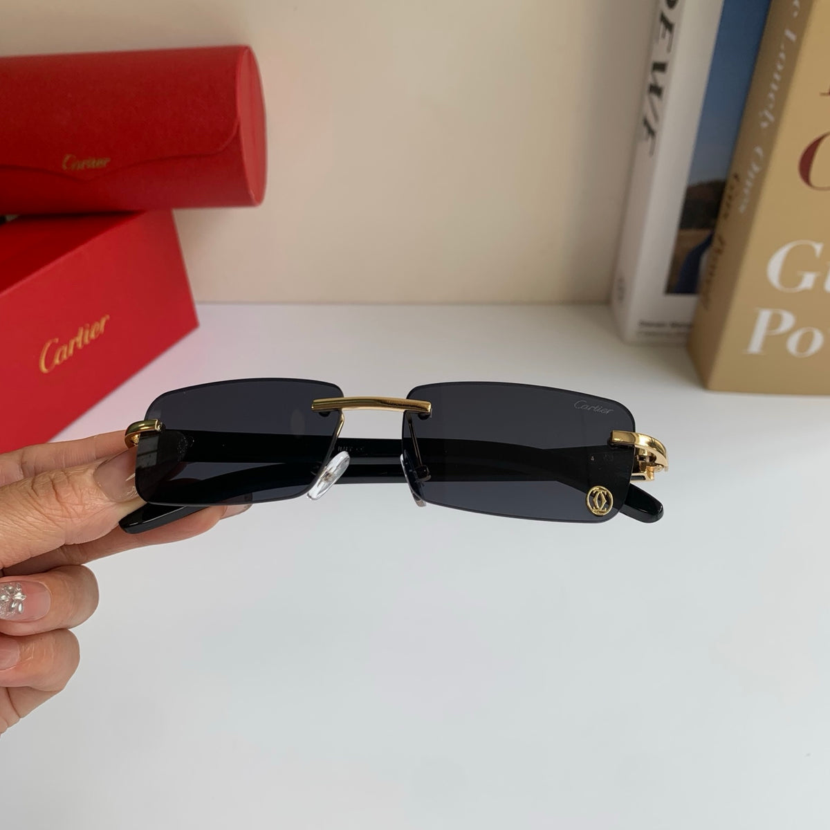 Cartier Fashion Silver Lens Sunglasses for Men & Women - 358526 - detail image 3
