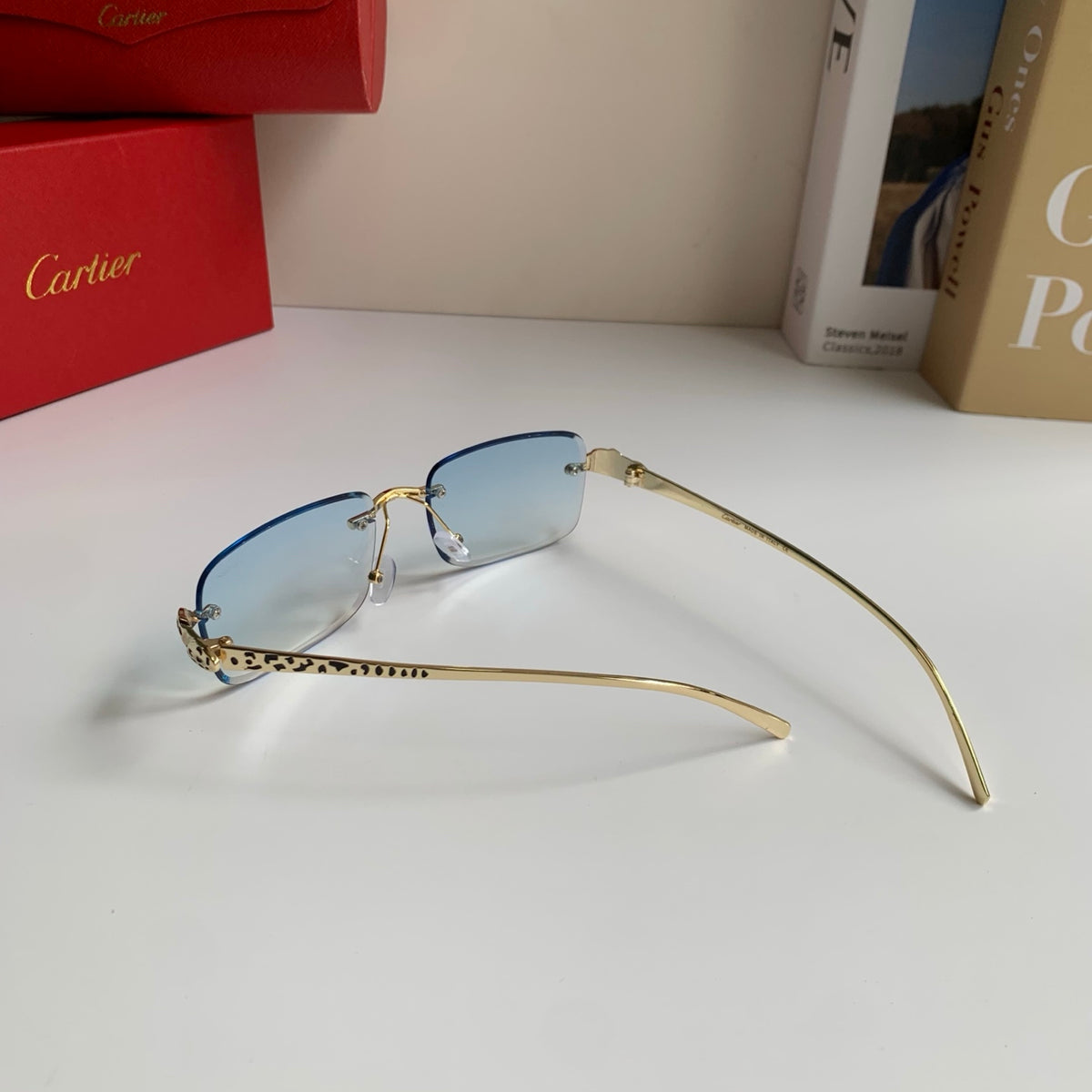 Cartier Square Silver Lens Sunglasses for Men & Women - 382853 - detail image 8