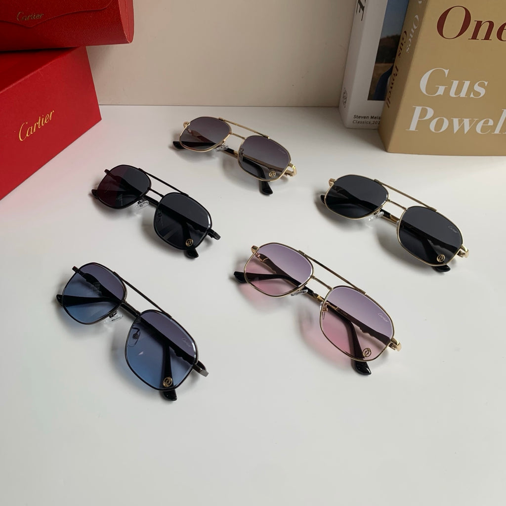 Cartier Metal Fashion Silver Lens Sunglasses for Men & Women - 382850 - detail image 9