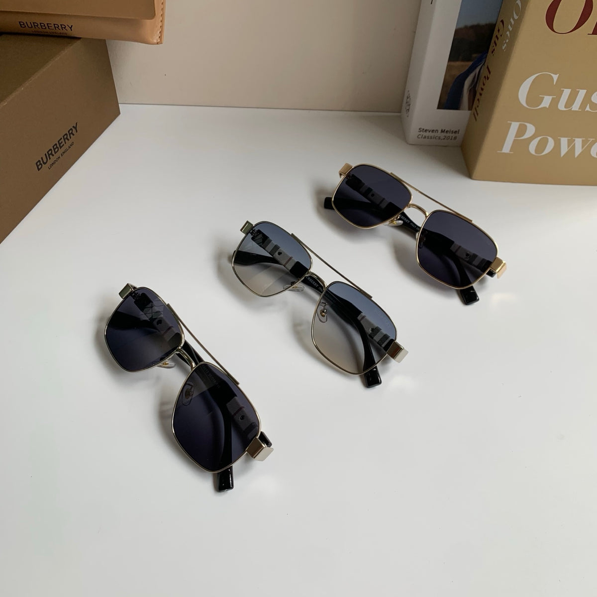 Burberry Metal Square Silver Lens Sunglasses for Men & Women - 487441 - detail image 9