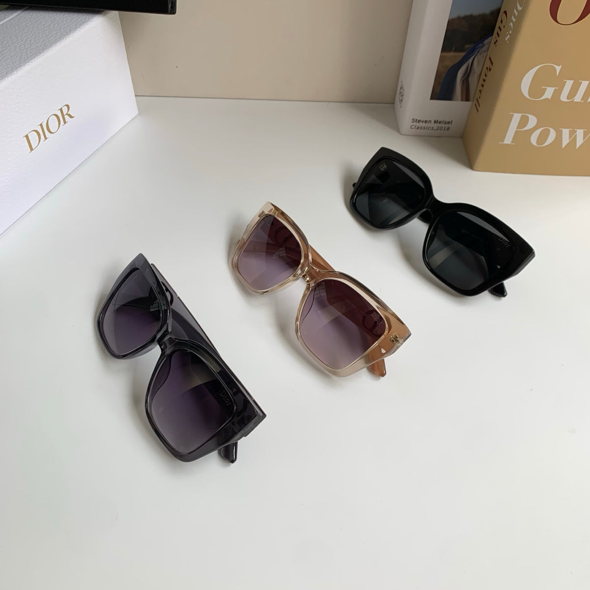 Dior Polarized Square Silver Lens Sunglasses for Men & Women - detail image 9
