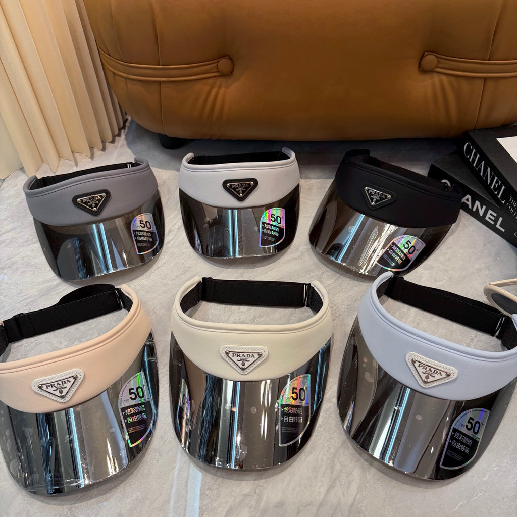 Prada Blue-Light Fashion Silver Sun Visor for Men & Women - detail image 8