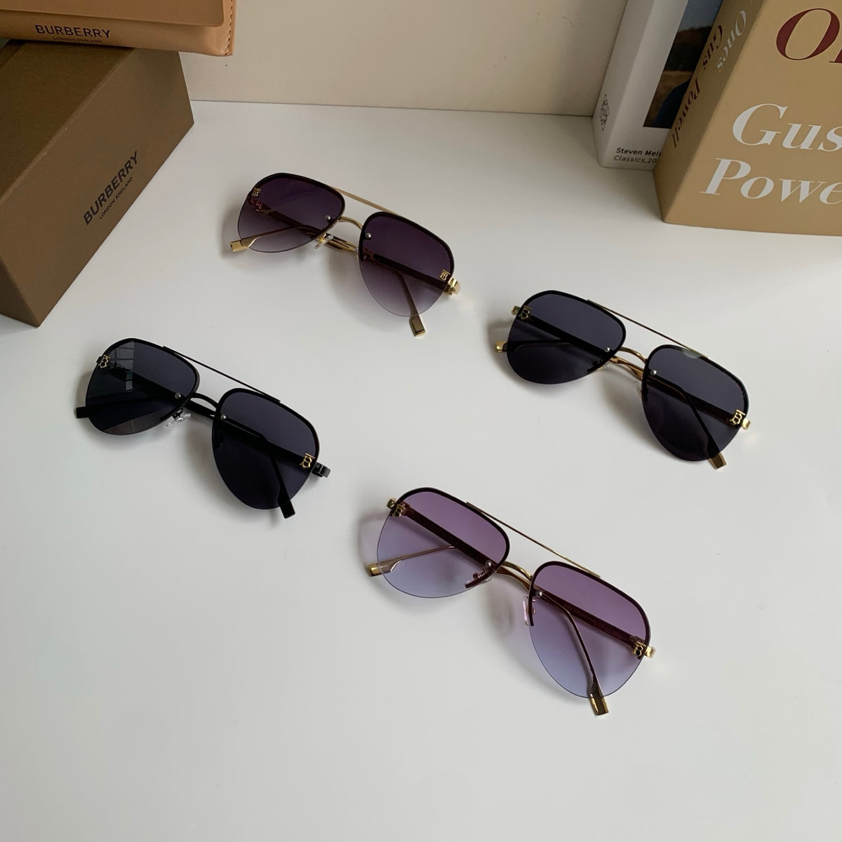 Burberry Metal Aviator Silver Lens Sunglasses for Men & Women - 487408 - detail image 9