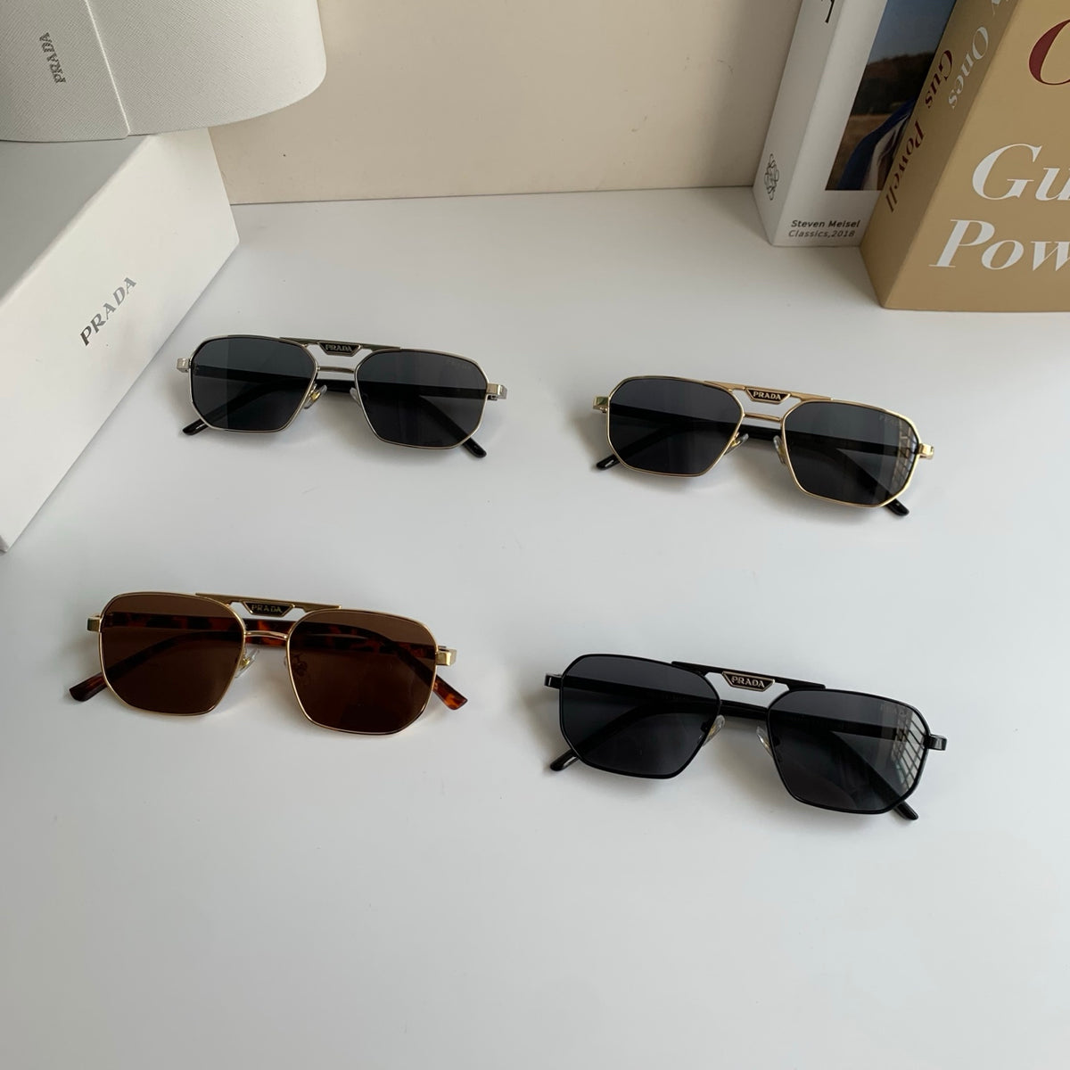 Prada Metal Fashion Brown Lens Sunglasses for Men & Women - 382595 - detail image 9