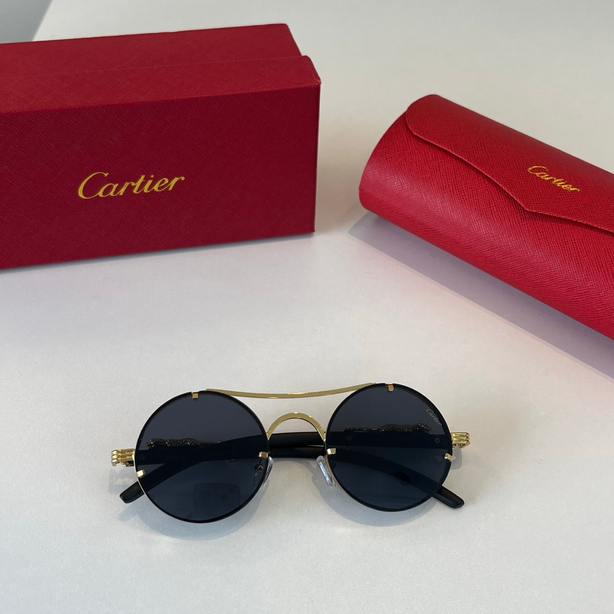 Cartier Lightweight Metal Rimless Silver Lens Sunglasses for Men & Wo - 465851 - detail image 4