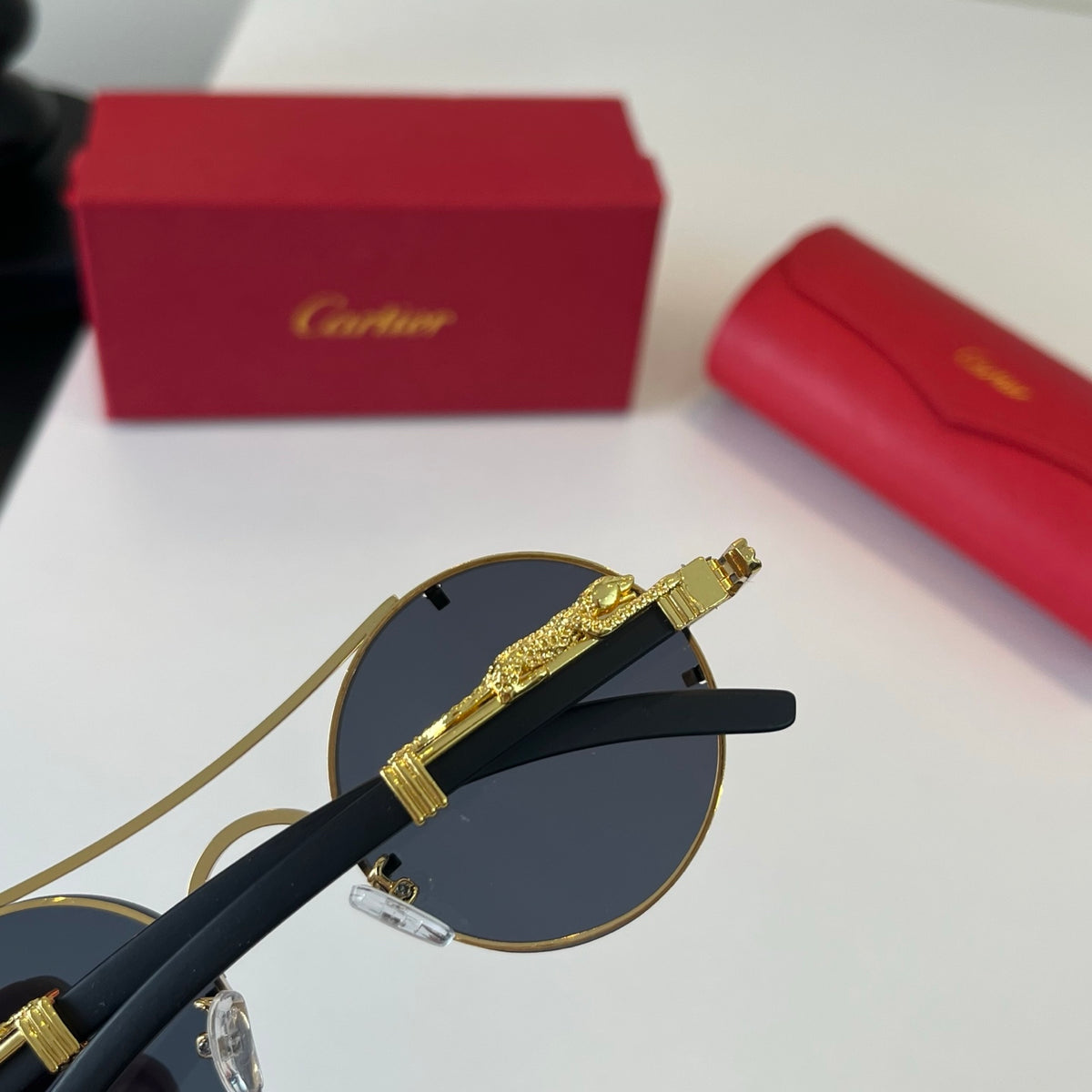 Cartier Lightweight Metal Rimless Silver Lens Sunglasses for Men & Wo - 465851 - detail image 6