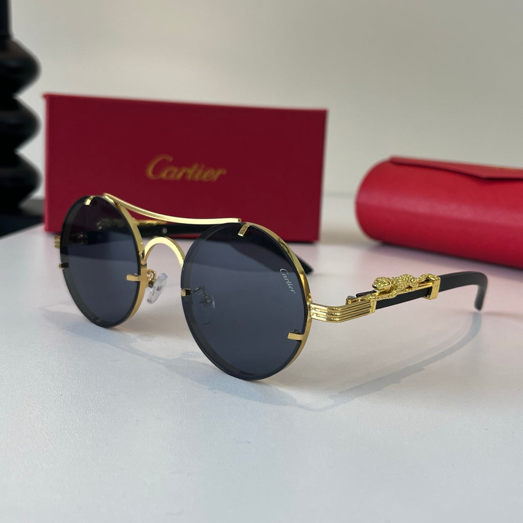 Cartier Lightweight Metal Rimless Silver Lens Sunglasses for Men & Wo - 465851 - detail image 3